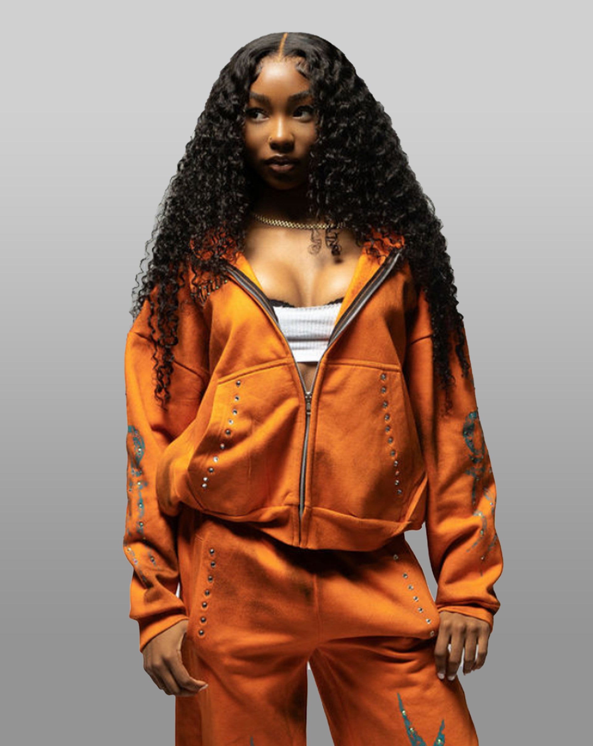 Dalawn™ Blue Flame Zip-Up Hoodie