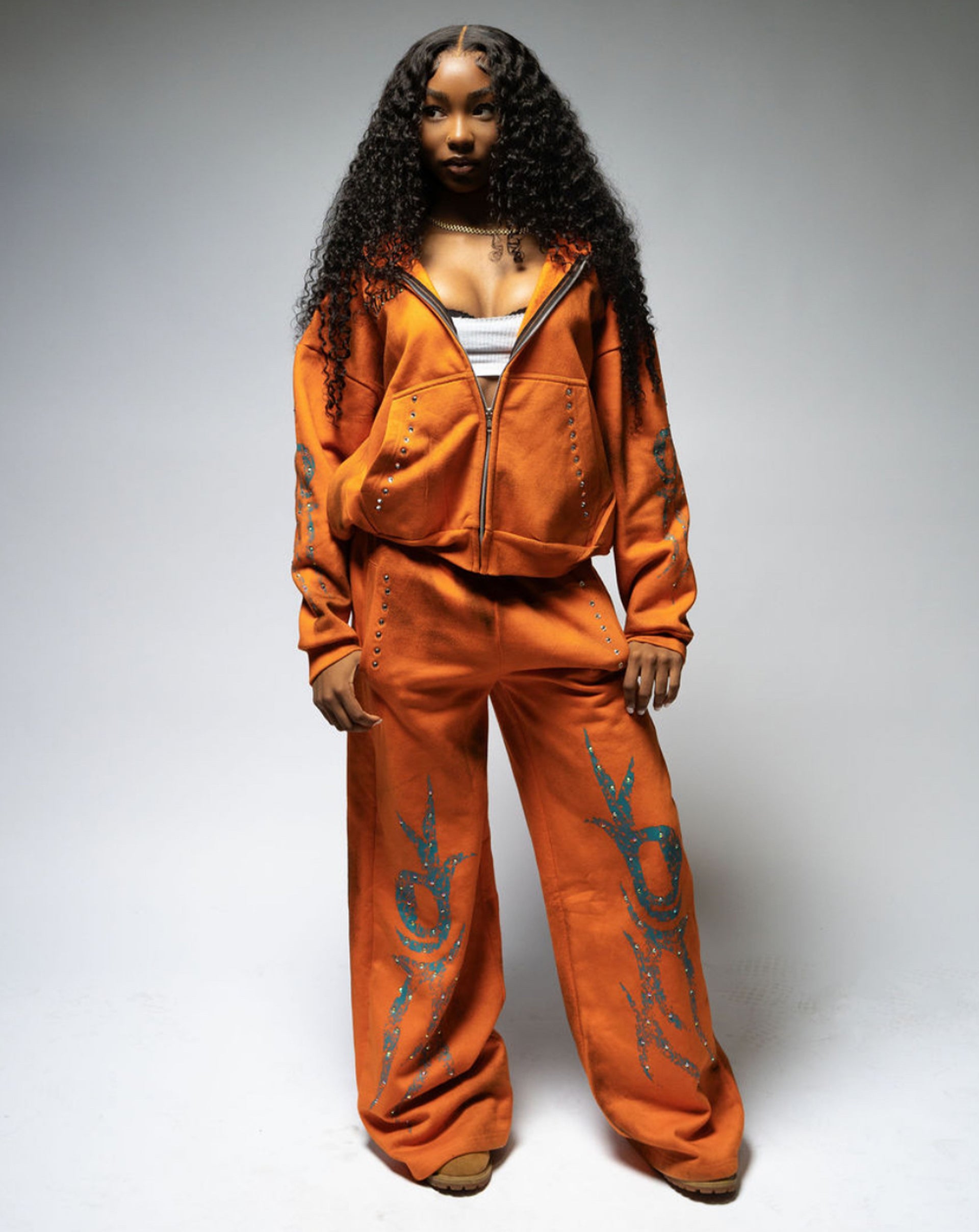 Dalawn™ Blue Flame Zip-Up Hoodie